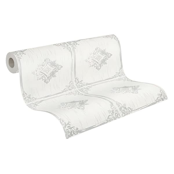 Textiltapet tyg utseende Profhome 961991-GU texturerad matt färg grå grå 5,33 m2