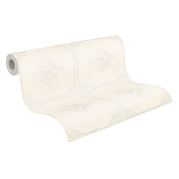 Textiltapet tyg utseende Profhome 961992-GU texturerad matt färg grädde grå 5,33 m2