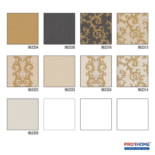 Non woven-tapet uni kulör Profhome 962334-GU lätt texturerad glansigt färg gul 7,04 m2