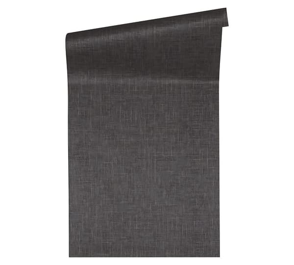 Non woven-tapet uni kulör Profhome 962336-GU lätt texturerad glansigt färg svart 7,04 m2
