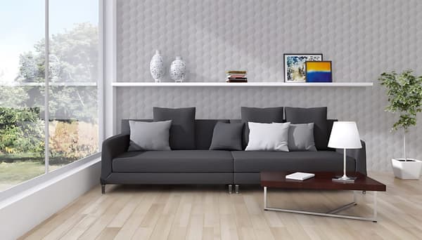 Non woven-tapet geometrisk Profhome 962551-GU lätt texturerad glittrande färg beige 5,33 m2