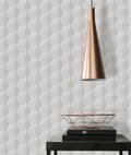 Miniatyrbild 6 av 8: Non woven-tapet geometrisk Profhome 962551-GU lätt texturerad glittrande färg beige 5,33 m2