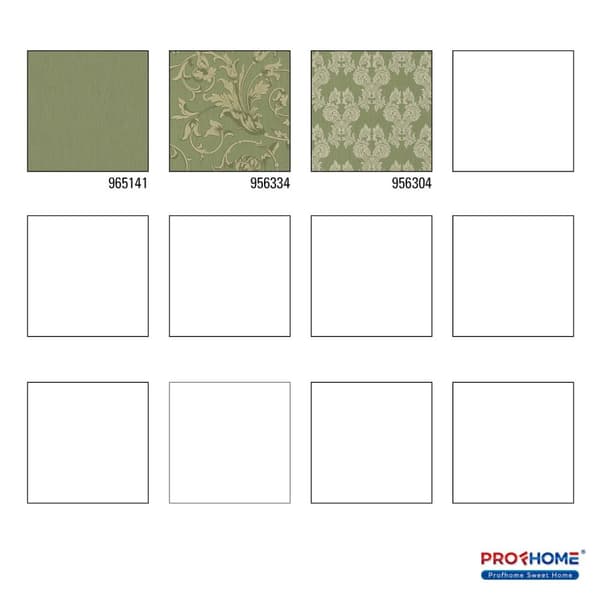 Textiltapet tyg utseende Profhome 965141-GU texturerad matt färg grön 5,33 m2