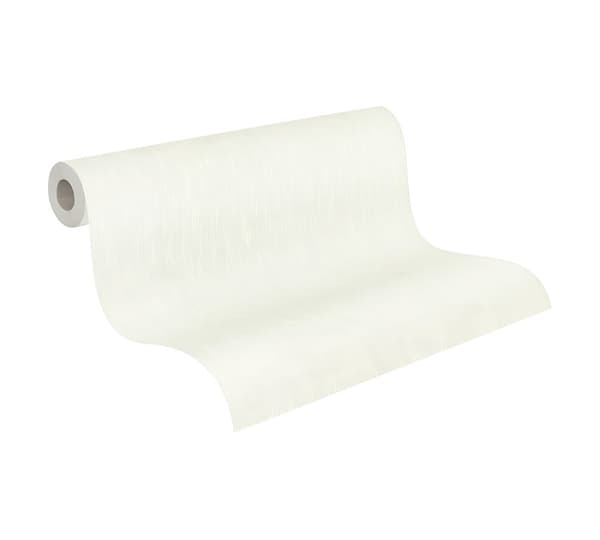 Övermålningsbar tapet uni kulör Profhome 974330-GU lätt texturerad matt färg vit 5,33 m2