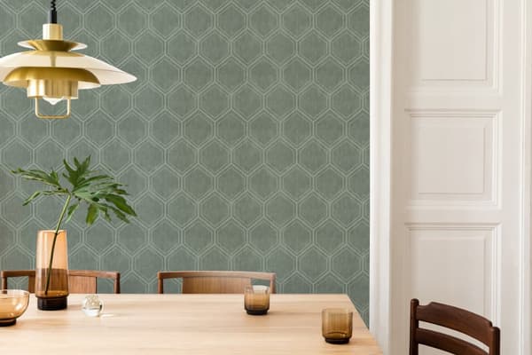 Superfresco Easy - Non-woven tapet - Hexagon Green - 10mx53cm
