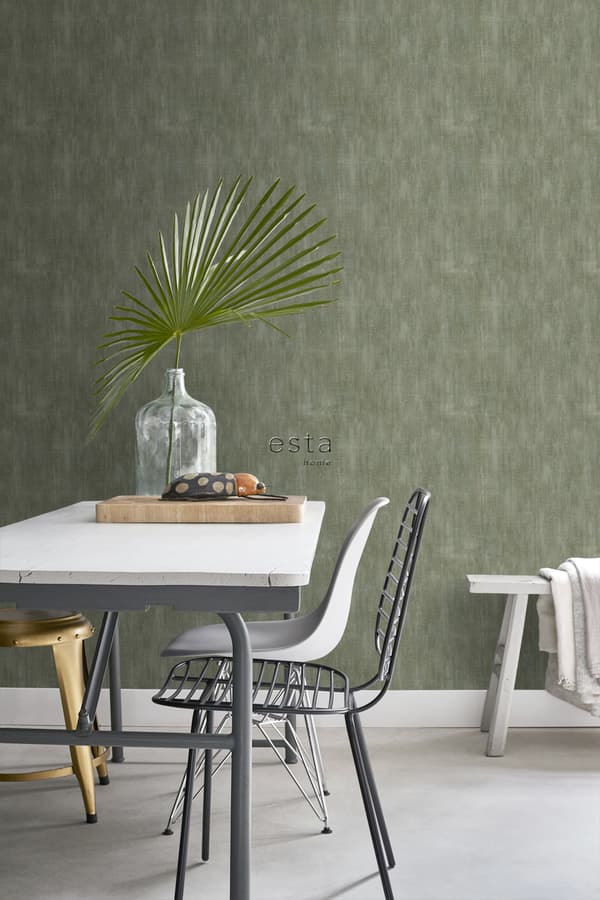 ESTAhome tapet beton-look olivengrønt 0,53 x 10,05 m