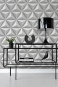 Miniatyrbillede 4 af 8: Origin Wallcoverings tapet 3D grafik lysegråt 0,53 x 10,05 m