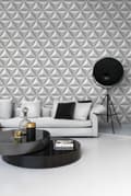 Miniatyrbillede 2 af 8: Origin Wallcoverings tapet 3D grafik lysegråt 0,53 x 10,05 m