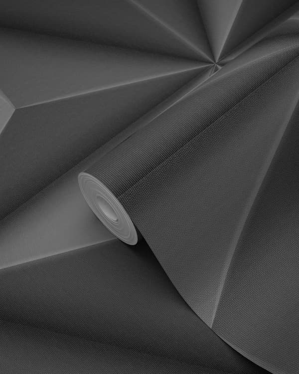 Origin Wallcoverings tapet 3D grafik mørkegråt 0,53 x 10,05 m