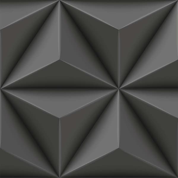 Origin Wallcoverings tapet 3D grafik mørkegråt 0,53 x 10,05 m