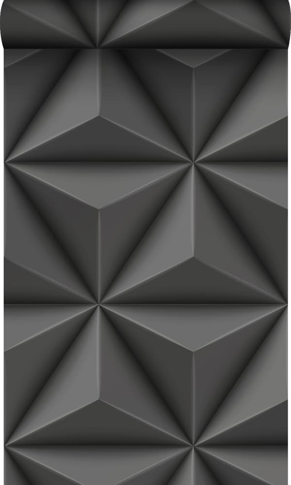 Origin Wallcoverings tapet 3D grafik mørkegråt 0,53 x 10,05 m