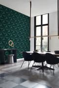 Miniatyrbillede 4 af 7: Origin Wallcoverings tapet 3D grafik benzinblåt 0,53 x 10,05 m