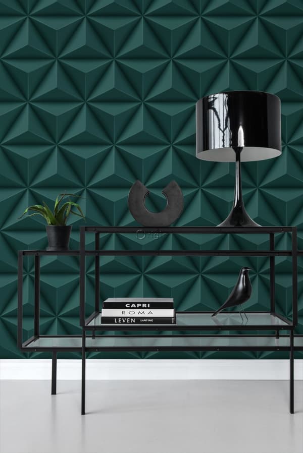 Origin Wallcoverings tapet 3D grafik benzinblåt 0,53 x 10,05 m