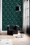 Miniatyrbillede 6 af 7: Origin Wallcoverings tapet 3D grafik benzinblåt 0,53 x 10,05 m