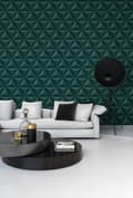 Miniatyrbillede 2 af 7: Origin Wallcoverings tapet 3D grafik benzinblåt 0,53 x 10,05 m