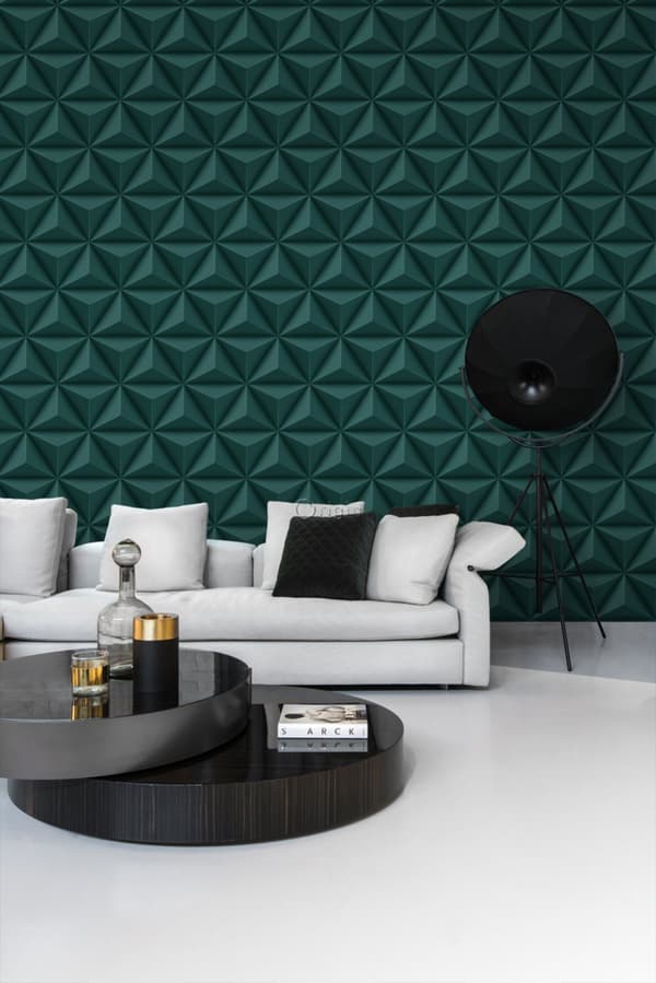 Origin Wallcoverings tapet 3D grafik benzinblåt 0,53 x 10,05 m