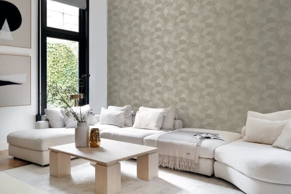 Origin Wallcoverings tapet 3D grafik sandfarvet 0.53 x 10.05 m