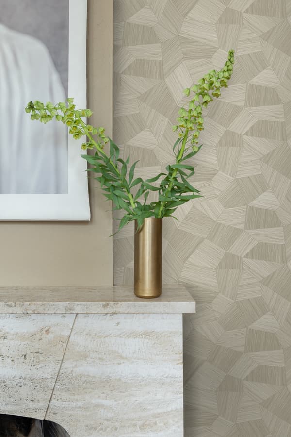 Origin Wallcoverings tapet 3D grafik sandfarvet 0.53 x 10.05 m