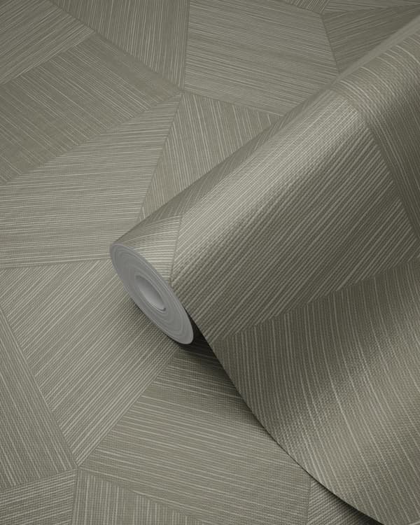 Origin Wallcoverings tapet tredimensionell grafik khaki grå 0.53 x 10.05 m
