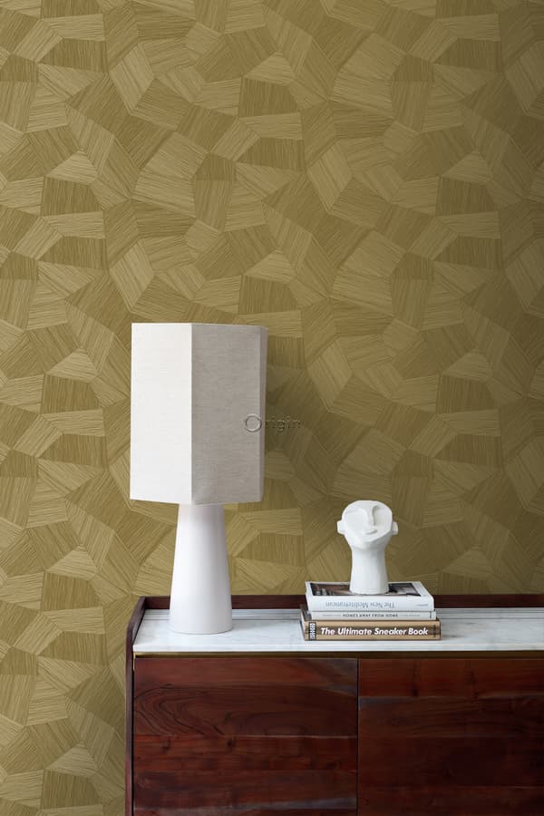 Origin Wallcoverings tapet 3D grafik guld 0.53 x 10.05 m