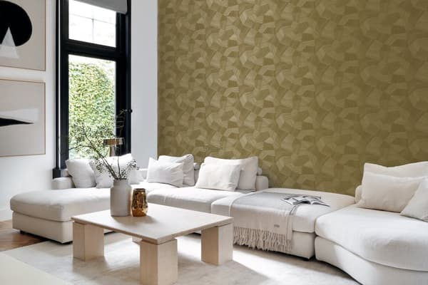 Origin Wallcoverings tapet 3D grafik guld 0.53 x 10.05 m