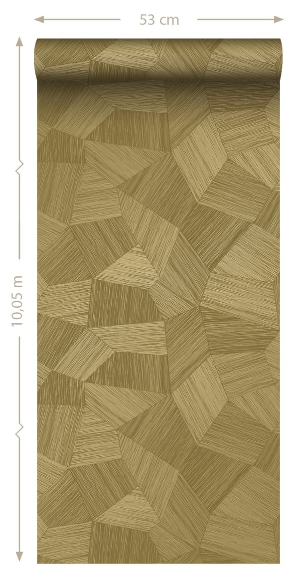 Origin Wallcoverings tapet 3D grafik guld 0.53 x 10.05 m