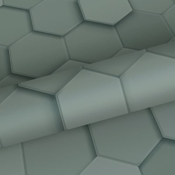 ESTAhome tapet 3d vaxkakemotiv grågrönt 50 x 900 cm