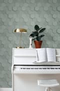 Miniatyrbild 2 av 6: ESTAhome tapet 3d vaxkakemotiv grågrönt 50 x 900 cm