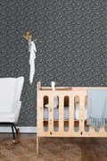 Miniatyrbild 4 av 8: ESTAhome tapet blommor mörkblått, syrénrosa och grågrönt 0.53 x 10.05 m
