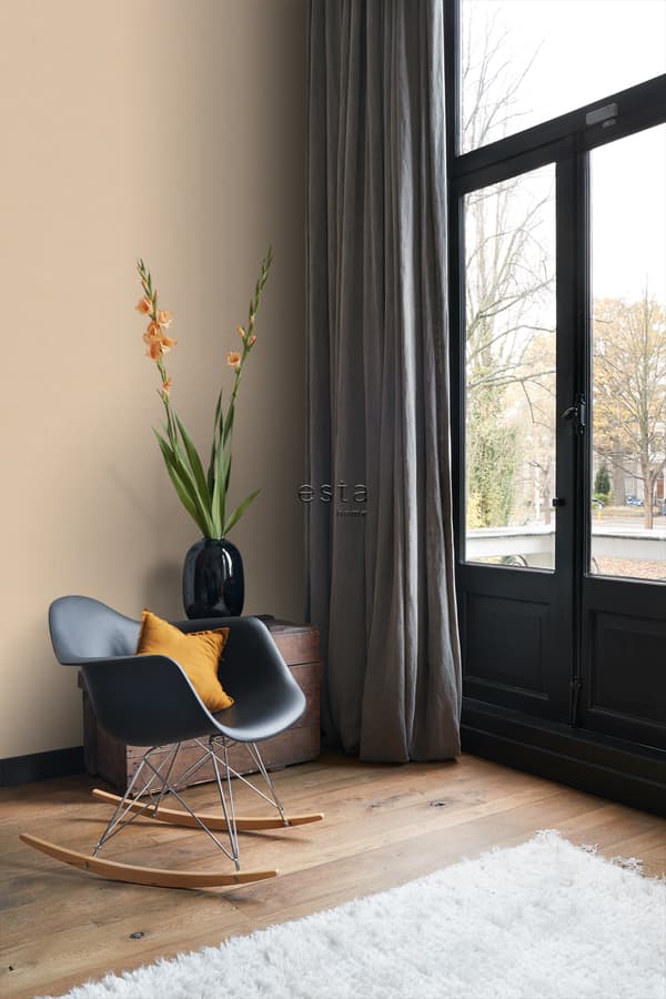 ESTAhome tapet enfärgad linnestruktur varmt beige 0,53 x 10,05 m