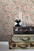Miniatyrbillede 3 af 7: ESTAhome tapet vintage blomster antikrosa og grønt 0.53 x 10.05 m