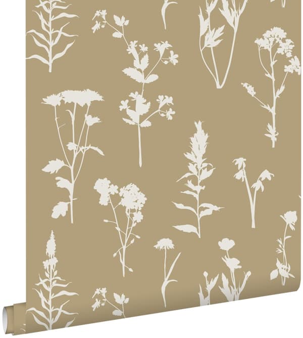 ESTAhome tapet vilde blomster beige 0.53 x 10.05 m