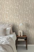 Miniatyrbild 6 av 8: ESTAhome tapet vilda blommor sandfärgat 0.53 x 10.05 m