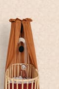 Miniatyrbillede 3 af 8: ESTAhome tapet ginkgoblade sandfarvet og lys terracotta rød 0.53 x 10.05 m