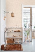 Miniatyrbillede 8 af 8: ESTAhome tapet ginkgoblade sandfarvet og lys terracotta rød 0.53 x 10.05 m