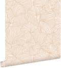 Miniatyrbillede 1 af 8: ESTAhome tapet ginkgoblade sandfarvet og lys terracotta rød 0.53 x 10.05 m