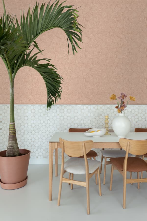 ESTAhome tapet gingkoblad ljus terrakottaröd 0.53 x 10.05 m