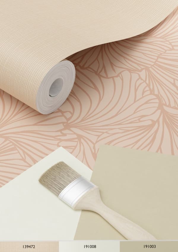 ESTAhome tapet gingkoblad ljus terrakottaröd 0.53 x 10.05 m