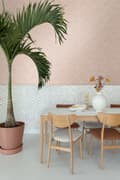 Miniatyrbillede 4 af 8: ESTAhome tapet håndtegnede blade terracotta pink 0.53 x 10.05 m