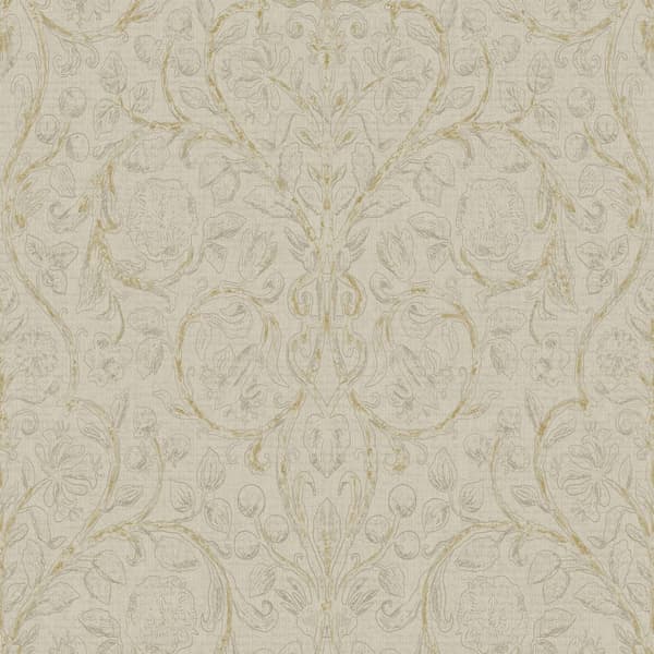 vtwonen - Non-woven tapet - Classic curl ljusgrå - 10mx53cm