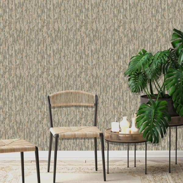 DUTCH WALLCOVERINGS tapet Phoenix grøn og beige