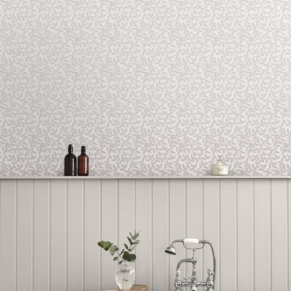 Laura Ashley - Non-woven tapet - Erwood - Grå - 10mx52cm