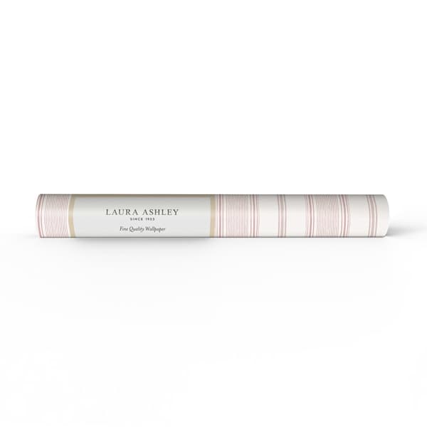 Laura Ashley - Non-woven tapet - Heacham Stripe - Blush - 10mx52cm