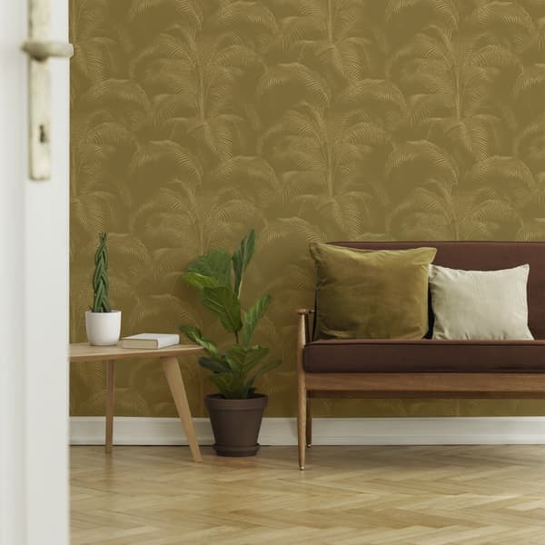 Superfresco Easy - Non-woven tapet - Palme - Okker - 10mx52cm