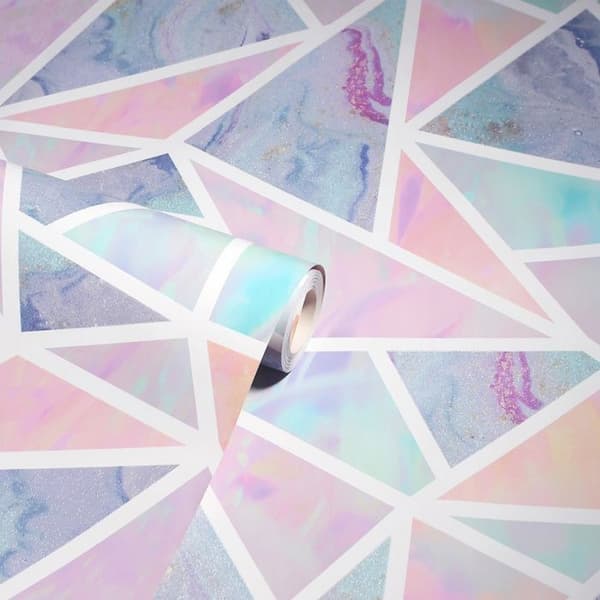 Arthouse Pastel geometrisk glitter tapet