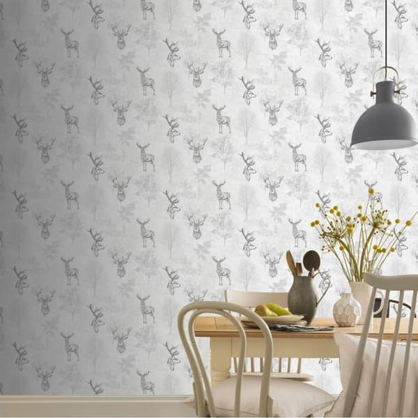 Arthouse Etched Stag Wallpaper