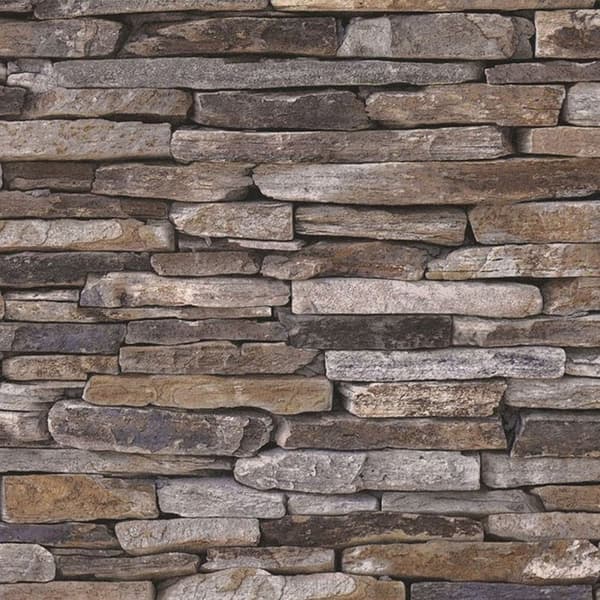 AS Creation Natural Slate Effect Textured Wallpaper Grey/Beige One Size