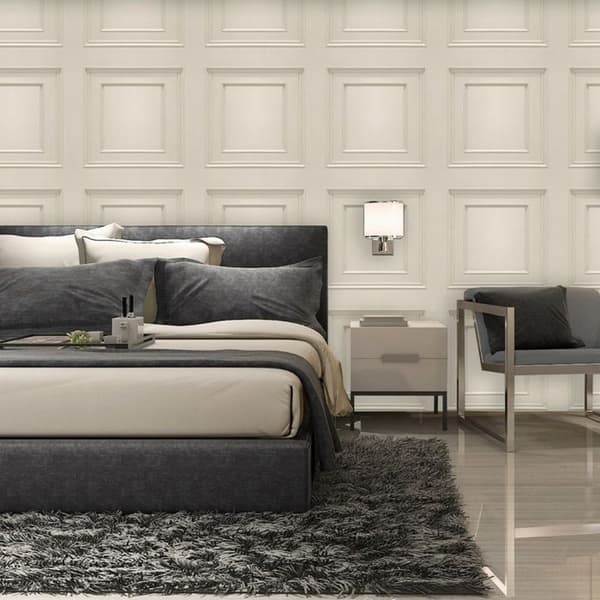 Belgravia Amara Wood Panel Vinyl Textured Wallpaper