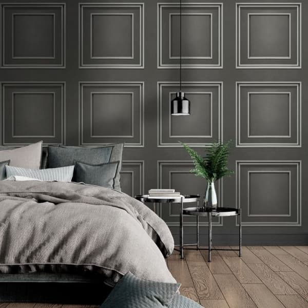 Belgravia Amara Wood Panel Vinyl Textured Wallpaper