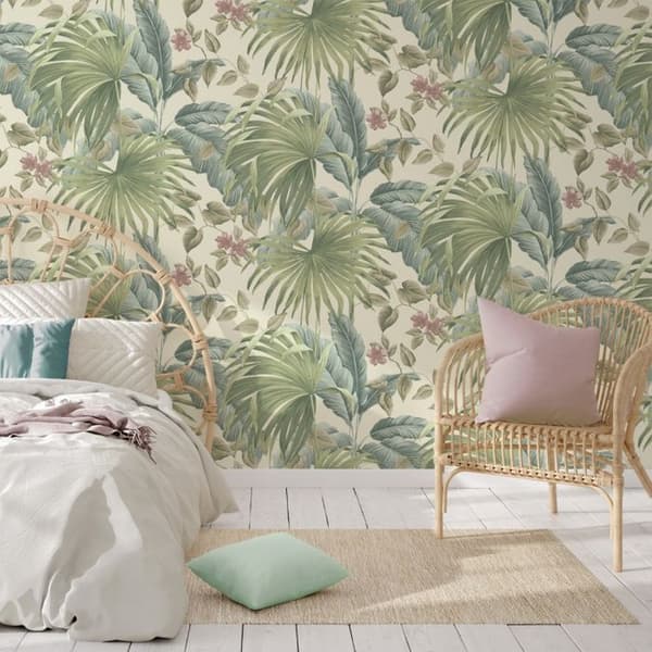Belgravia Retreat Leaf Textured Wallpaper